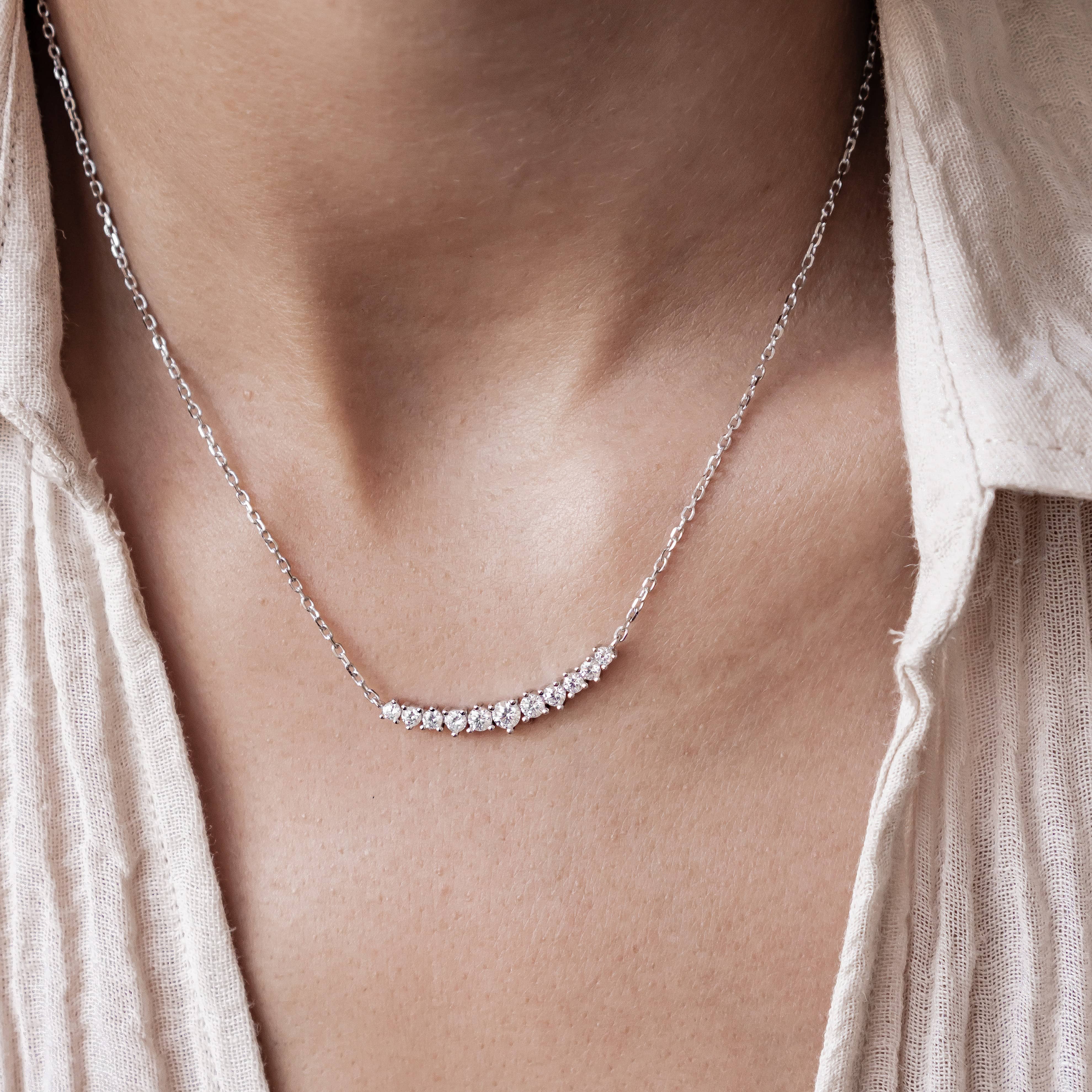 Tennis Glow Halskette aus Sterlingsilber